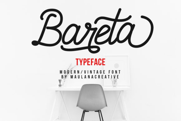 Bareta: A Modern Handwritten Typeface for Digital Design