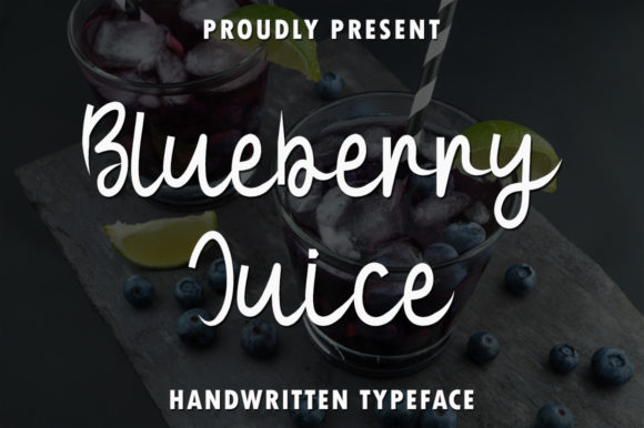 Blueberry Juice Font: A Handwritten Typeface for Editorial Elegance