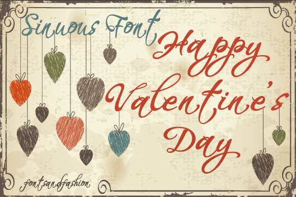 Happy Valentine's Day Font: A Graceful Typeface for Editorial Design