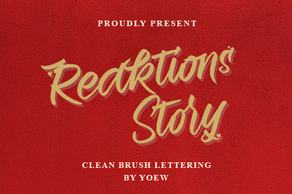 Reaktions Story Font: A Bold Handwritten Typeface for Crafters