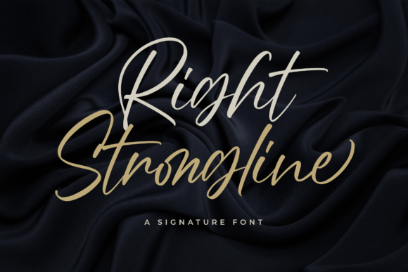 Right Strongline: A Bold Script Font for Impactful Design