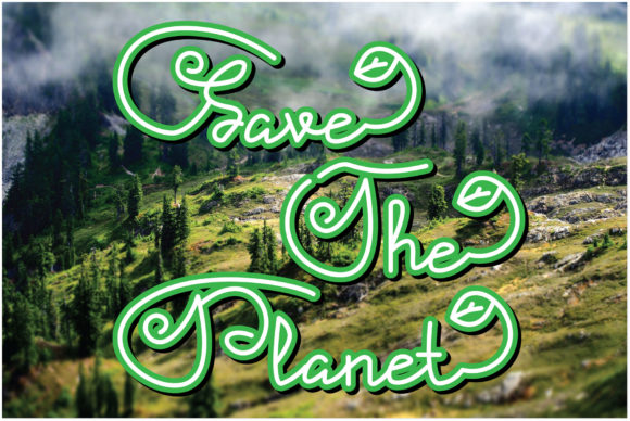 Save the Planet Font: A Handwritten Typeface for Eco-Conscious Marketing